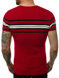 Мъжки пуловер бордо OZONEE L/2296