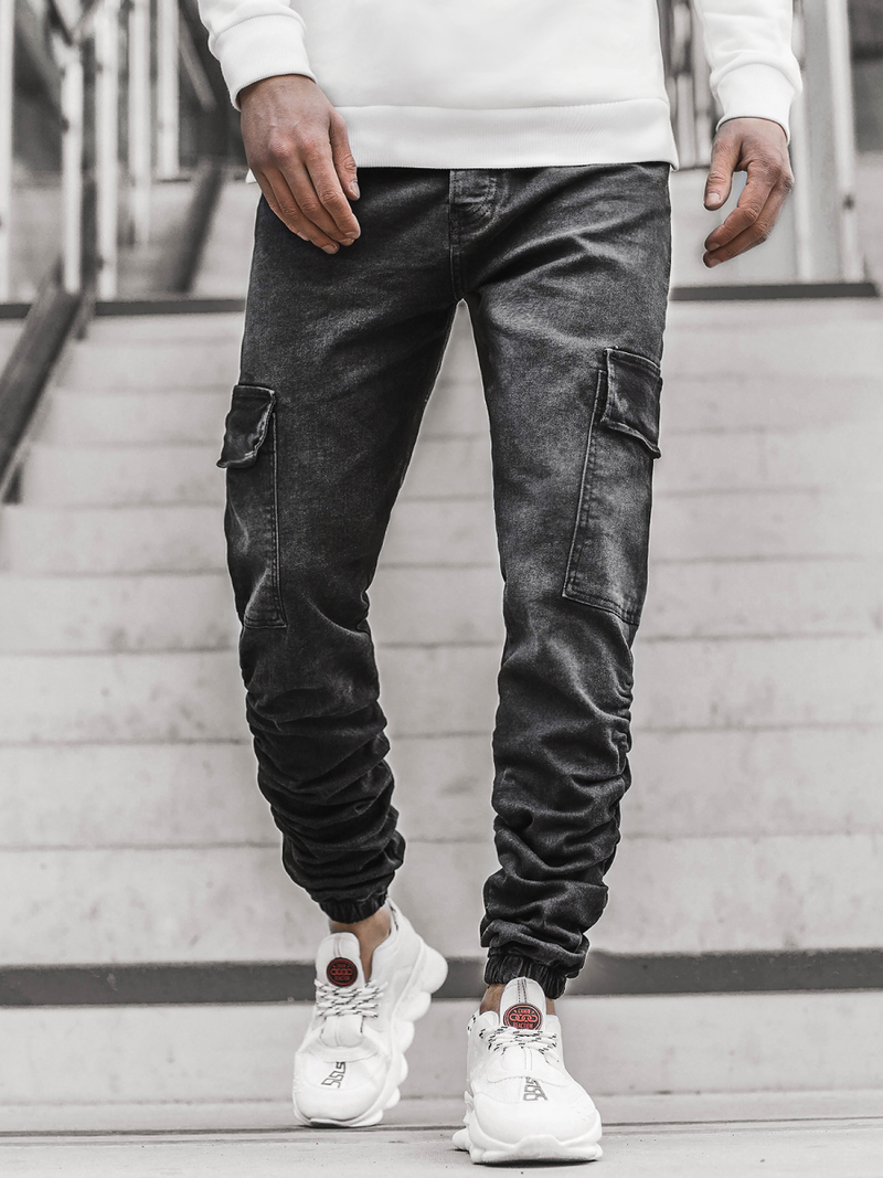 Мъжки панталони черни OZONEE O/B4967