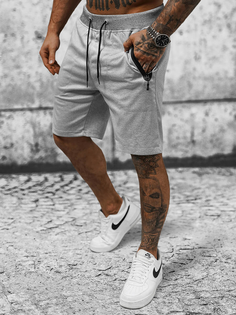 Мъжки панталонки сив OZONEE JS/8K935