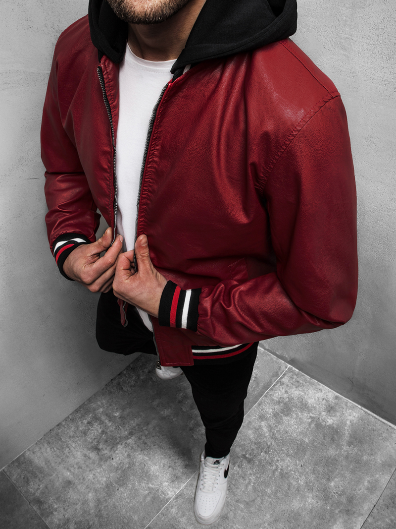 Мъжко яке бордо OZONEE N/6188Z