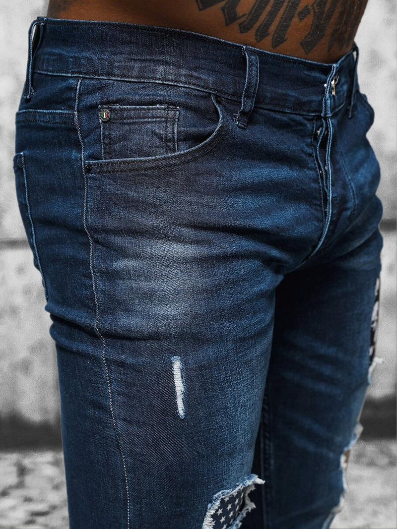 Мъжки дънки тъмносиньо OZONEE NB/MP0015BS