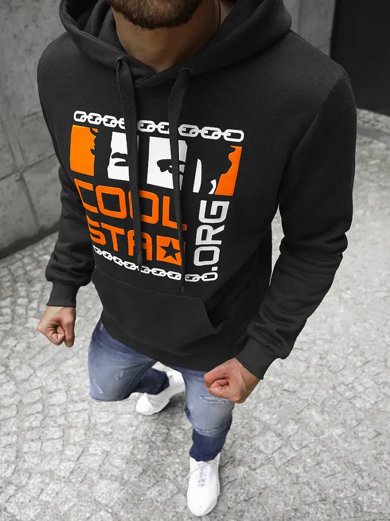 Мъжки суитшърт черна OZONEE JS/Y10022