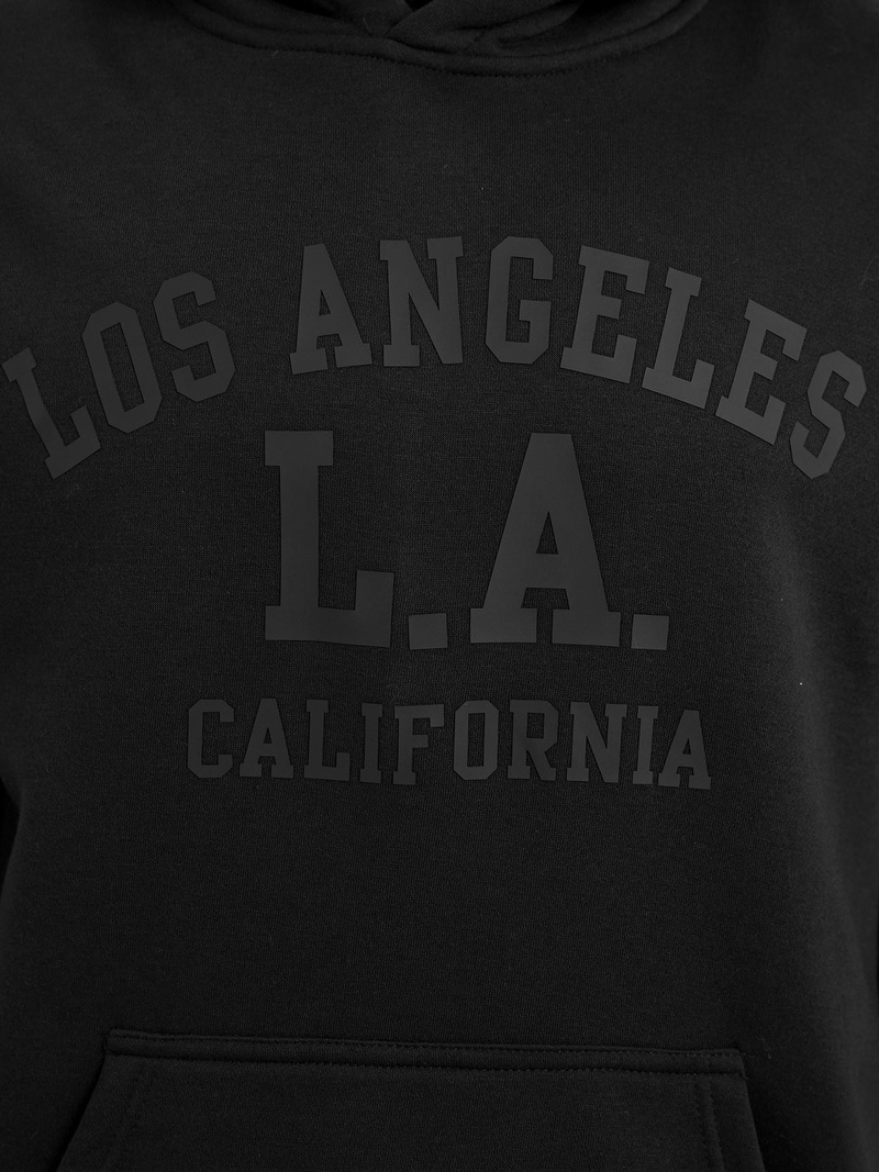 Мъжки суитшърт с качулка черен OZONEE JS/8B1972/3