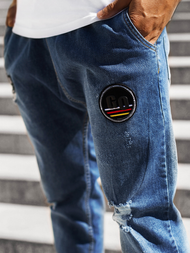 Мъжки дънки jogger сини OZONEE OT/2033