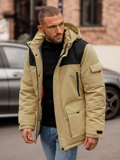 Мъжко яке бежова OZONEE JS/22M322/62Z