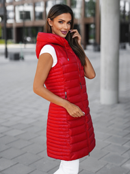 Дамска жилетка червена OZONEE JS/16M9113/270