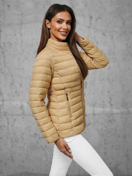 Дамско яке бежова OZONEE JS/16M9111/254