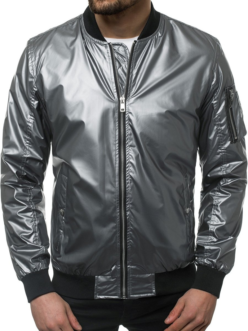 Мъжко яке сребърен OZONEE N/6147