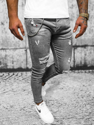 Мъжки дънки графитно OZONEE O/MB459