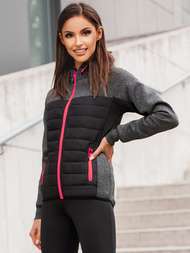 Дамско яке черно OZONEE JS/KSW4002Z