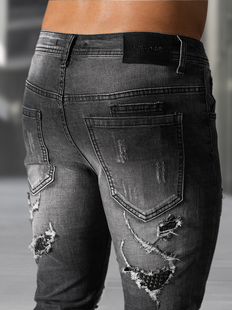 Мъжки дънки черни OZONEE NB/MP0152NZ