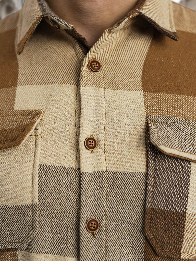 Мъжка риза камел OZONEE NB/MC728K