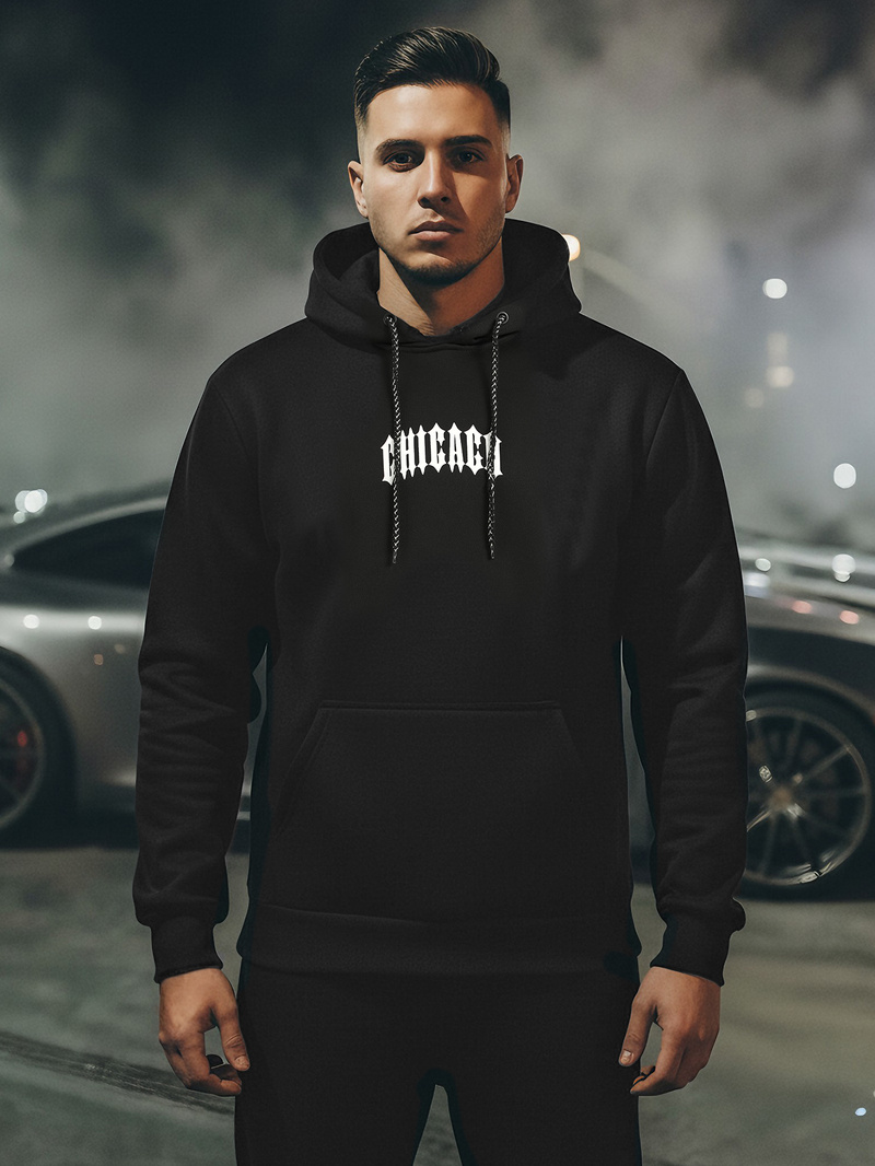 Мъжки суитшърт черно OZONEE JS/21B1903/3