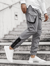 Мъжки панталони JOGGER сиви OZONEE A/705