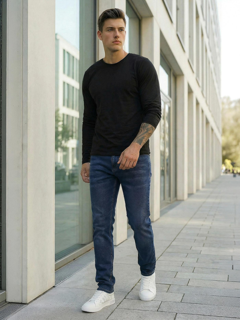 Мъжки дънки тъмно-синьо OZONEE DO/4048/2Z