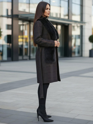 Дамско палто черен OZONEE JS/53M5200/1Z