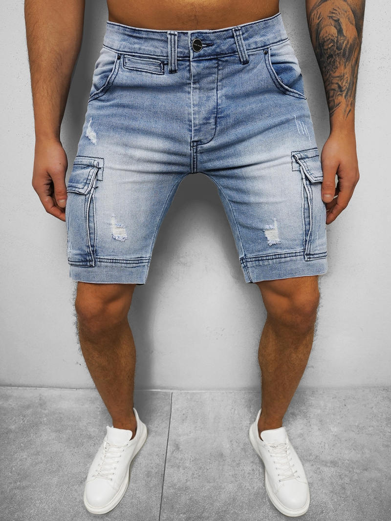 Mъжки шорти светло синьо OZONEE NB/MP0039BC