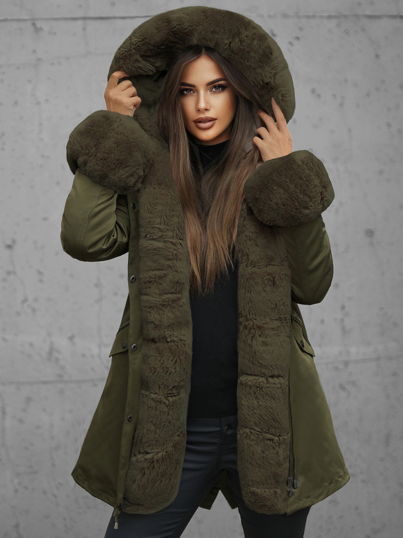 Дамско яке зелена OZONEE JS/16M9062/136