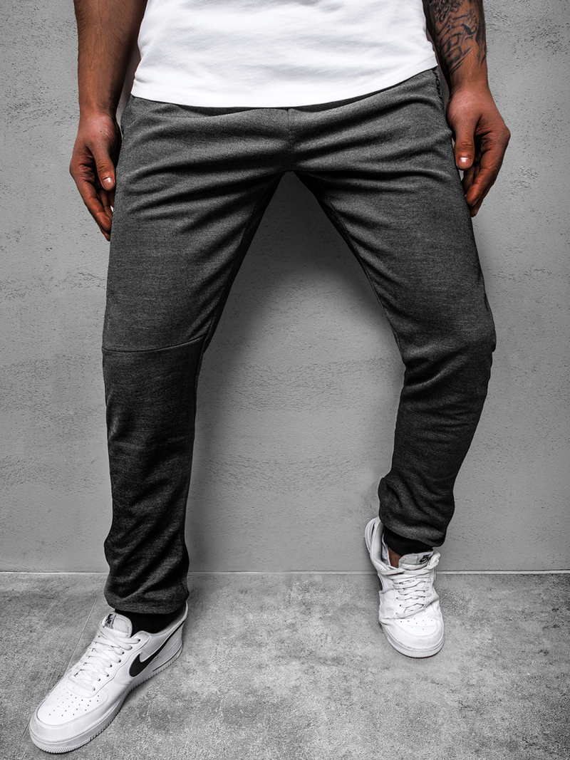 Мъжко долнище на анцуг графитно OZONEE JS/AM98Z