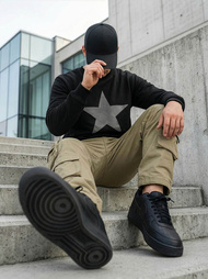 Мъжки суитшърт черен OZONEE JS/65B3920/3Z