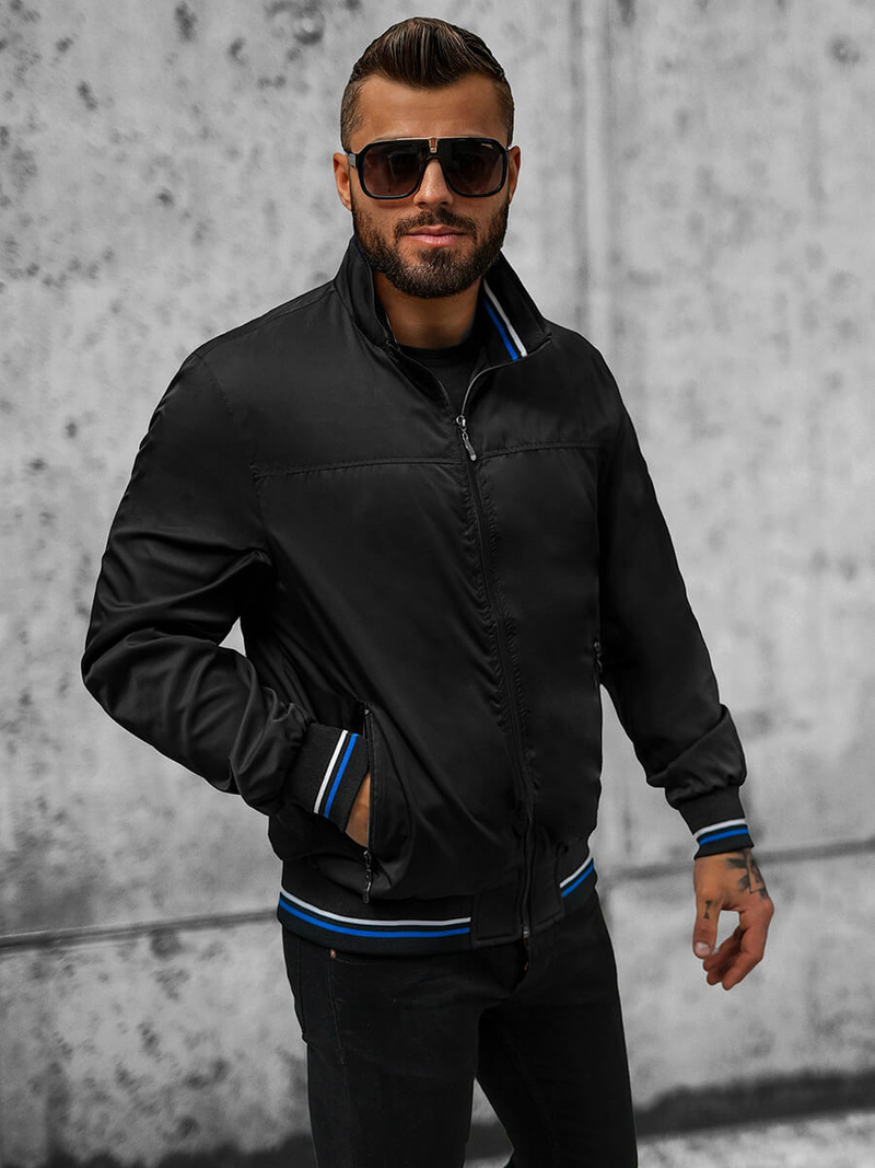 Мъжко яке черна OZONEE JS/5M3110/392