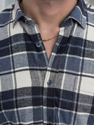 Мъжка риза тъмносиньо OZONEE V/V175