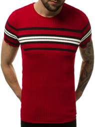 Мъжки пуловер бордо OZONEE L/2296