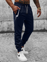 Мъжко долнище на анцуг тъмносиньо OZONEE JS/8K165