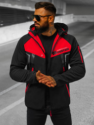 Мъжко softshell яке черно-червена OZONEE JS/HH021/1C