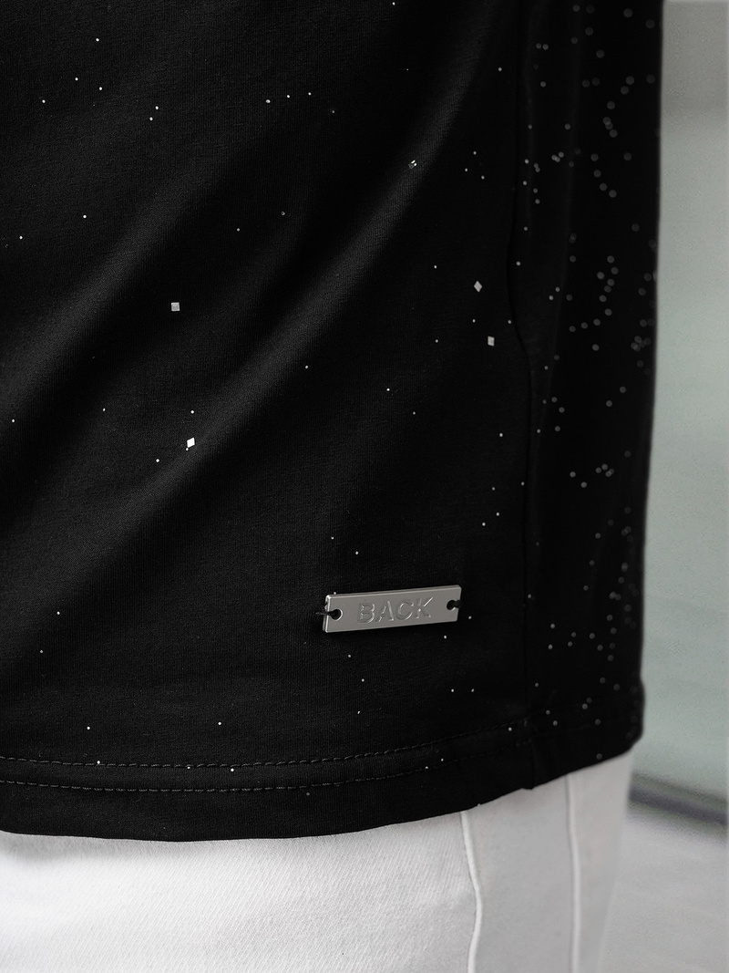 Мъжка тениска черен OZONEE O/QQ1390