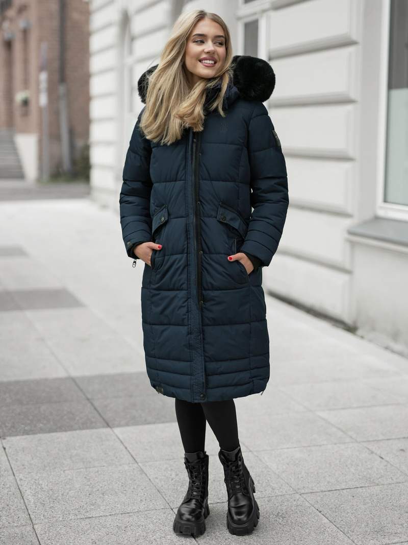 Дамско яке тъмносиньо OZONEE O/W377