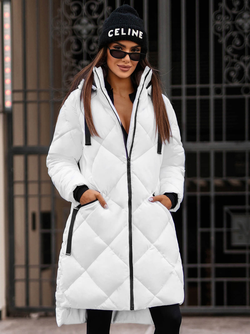 Дамско яке бял OZONEE JS/5M3168/281Z