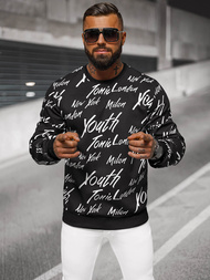 Мъжки суитшърт черна OZONEE JS/8B1189/3