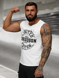 Мъжка тениска бяла OZONEE JS/8B1725/1Z