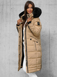 Дамско яке бежова OZONEE O/W377