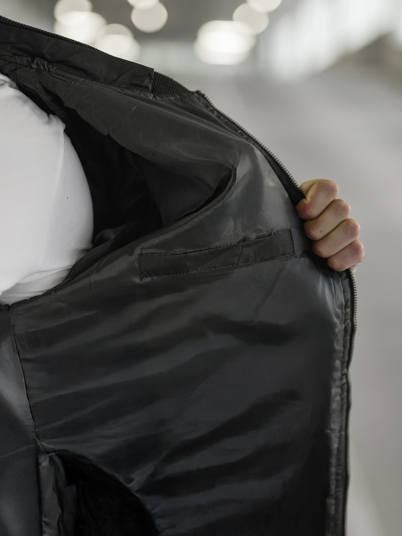 Мъжко яке черна OZONEE JS/8M985/392Z