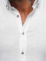 Мъжка риза бяла OZONEE O/V93