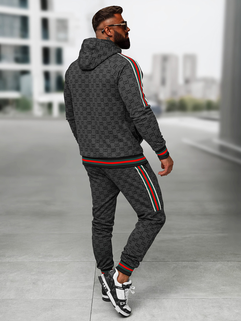 Мъжки спортен екип черен OZONEE O/FF5111AB