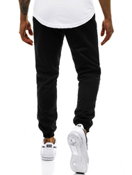 Мъжко долнище на анцуг черни OZONEE JS/JZ11016