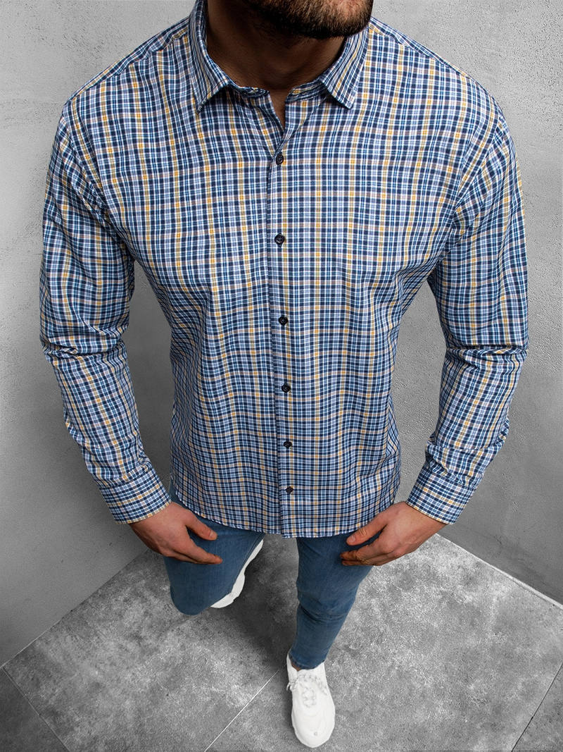 Мъжка риза цветни OZONEE O/0222