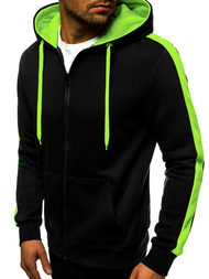 Мъжки суитшърт черно-синьо-зелена OZONEE JS/2015