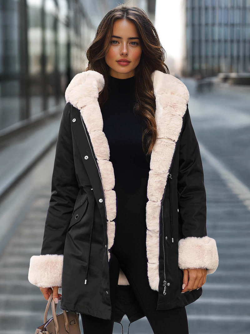 Дамско яке черна OZONEE JS/M763/392Z