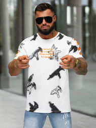 Мъжка тениска бял OZONEE O/MPO3471