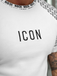 Мъжка тениска бял OZONEE O/B1212