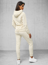 Дамска велурен спортен екип екрю OZONEE O/8C1175/155Z