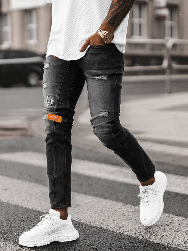 Мъжки дънки черни OZONEE NB/MP0047NZ