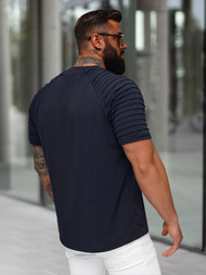 Мъжка тениска тъмносиня OZONEE JS/8T88/25Z