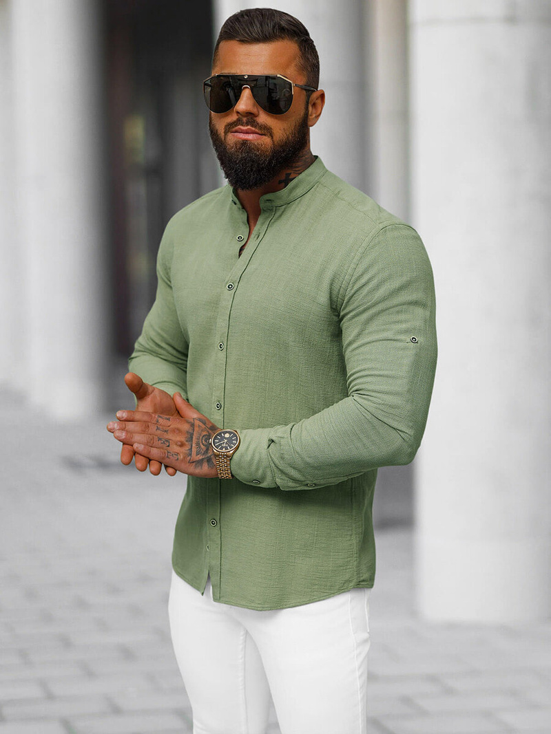 Мъжка риза каки OZONEE O/V114