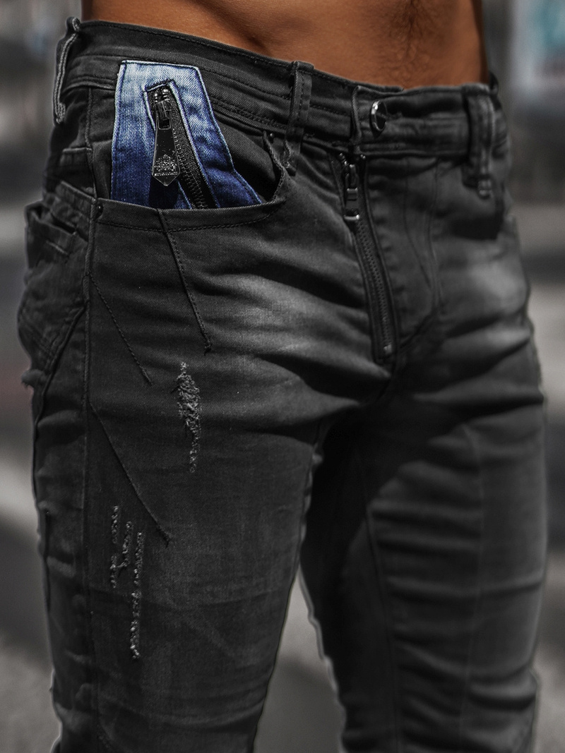 Мъжки дънки черни OZONEE NB/MP0025N