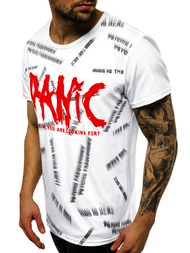 Мъжка тениска бял OZONEE JS/KS1998